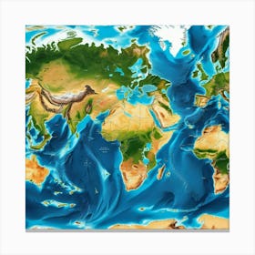 World Map 1 Canvas Print