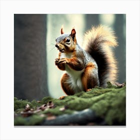 Squirrel In The Forest 226 Canvas Print