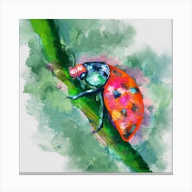 Ladybug 2 Square Canvas Print