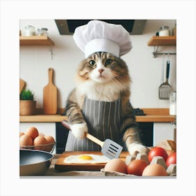 Chef Cat 3 Canvas Print