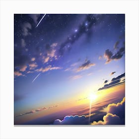 pretty sparkly space with sun in between  Canvas Print