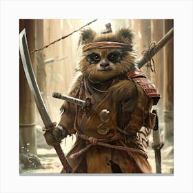 Myeera An Ewok As A Samurai Ninja Ancient Japan Ee169e45 8c92 4906 Ad62 561659baba18 Canvas Print