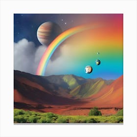 A Beautiful Rainbow Between Earth And Mars 1 Canvas Print