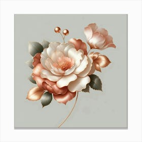 Peach Rose Canvas Print