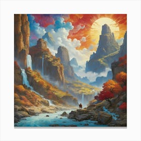 'The Valley Of The Sun' paintings art print Canvas Print