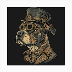 Steampunk Dog 4 Canvas Print