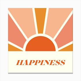 Happiness Square Canvas Print