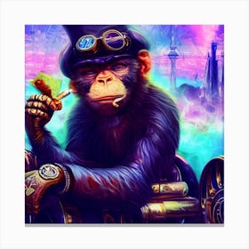 Steampunk Chimp Canvas Print