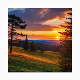 Sunset In The Mountains 84 Canvas Print