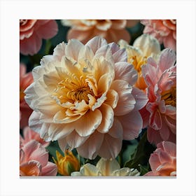 Dahlias 4 Canvas Print