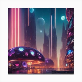 Futuristic City 38 Canvas Print