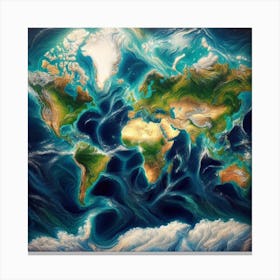 A world map 1 Canvas Print