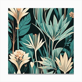 Seamless Tropical Pattern 2 Canvas Print