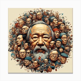 Portrait Of Asian Men Canvas Print