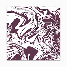 Liquid Contemporary Abstract Mauve and White Swirls - Retro Liquid Marble Swirl Lava Lamp Canvas Print