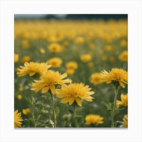 Field Of Yellow Flowers Canvas Print