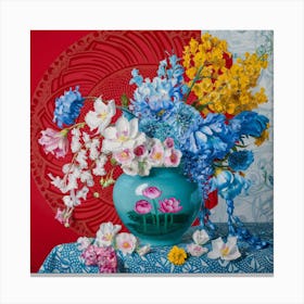 Maximalist Floral Still Life 3 Canvas Print