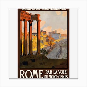 Paris Rome La Voie De Mont Canvas Print