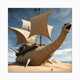 Ship In The Sand Canvas Print