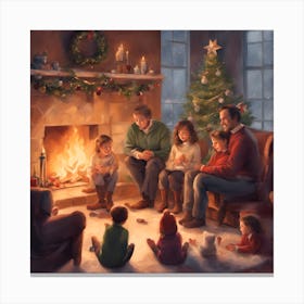 large christmas wall art festive wall Canvas Print