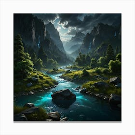 Fantasy Landscape Painting 19 Canvas Print