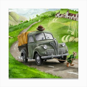 Mouse And The Truck Canvas Print