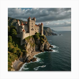 Castle On The Cliff 1 Canvas Print