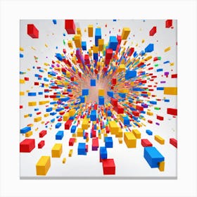 Cubism Explosion Canvas Print