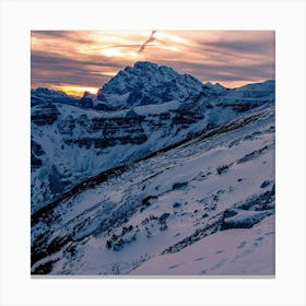 Mountain Snow Peaks Wallpaper 1024x1024 Canvas Print