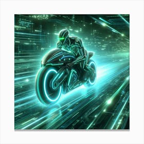 Tron Light cycle Canvas Print