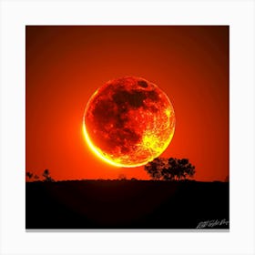 Lunar Eclipse - Blood Moon Canvas Print