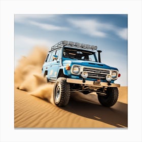 Toyota Land Cruiser In The Desert Canvas Print