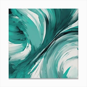 Teal Abstract Art Prints and Posters 1 Canvas Print