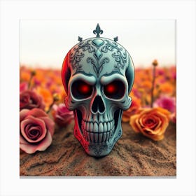 Day Of The Dead Skull 7 Canvas Print