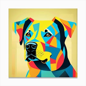 Geometric Dog Canvas Print