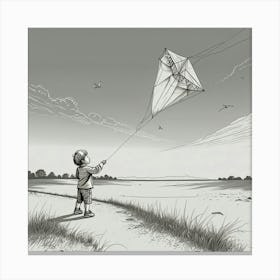 Kite Flying 3 Canvas Print