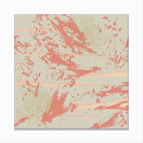 Abstract Painting In Peach Fuzz Colors Canvas Print