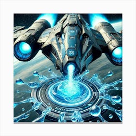 A Close Up Sci Fi Illustration Of The Tempest Harb Canvas Print