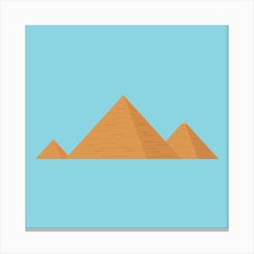 Pyramids Flat Design Icon Canvas Print