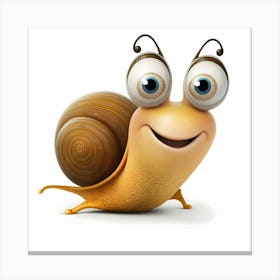 Snail With Big Eyes Canvas Print