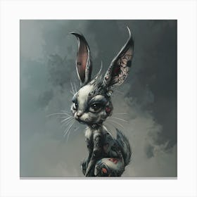 Tattoo Bunny Canvas Print