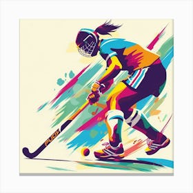 Field Hockey Player Canvas Print