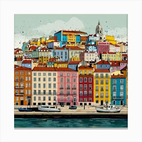 Lisbon Cityscape 5 Canvas Print