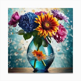 Flowers In A Vase 51 Canvas Print