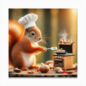 Chef Squirrel 2 Canvas Print
