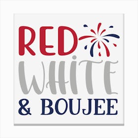 Red White & Boujee 01 Canvas Print