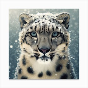 Snow Leopard 1 Canvas Print