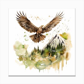 Eagle In Flight 7 Canvas Print