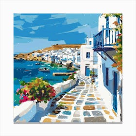 Mykonos Village Canvas Print