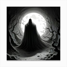 Darkness In The Woods Canvas Print